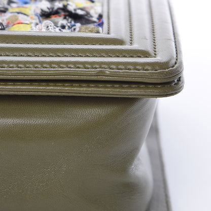 Chanel Tweed Lambskin Medium Boy Flap Khaki 11 of 11