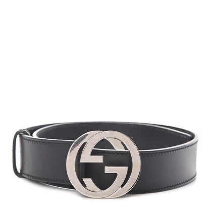 Gucci Calfskin Interlocking G Belt 80 32 Black 1 of 5