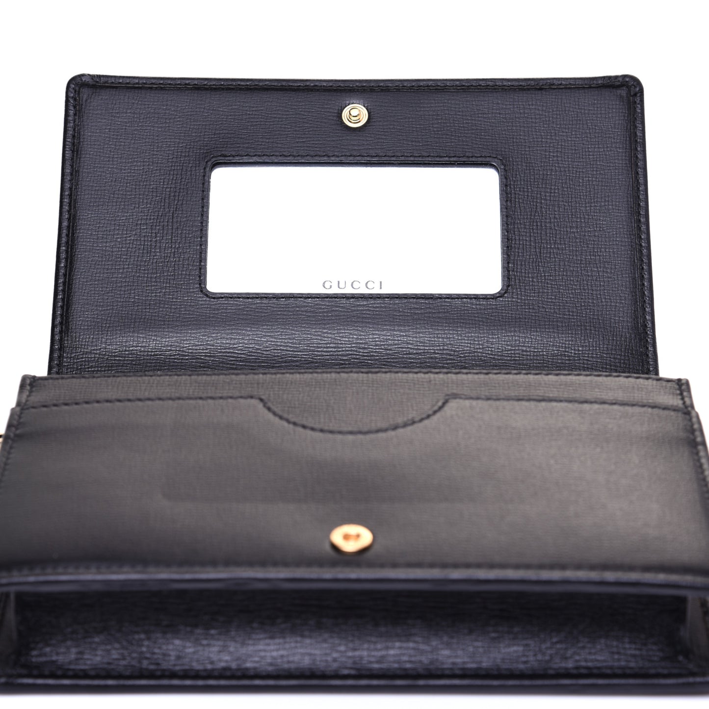 Azalea Calfskin Marina Chain Wallet Black