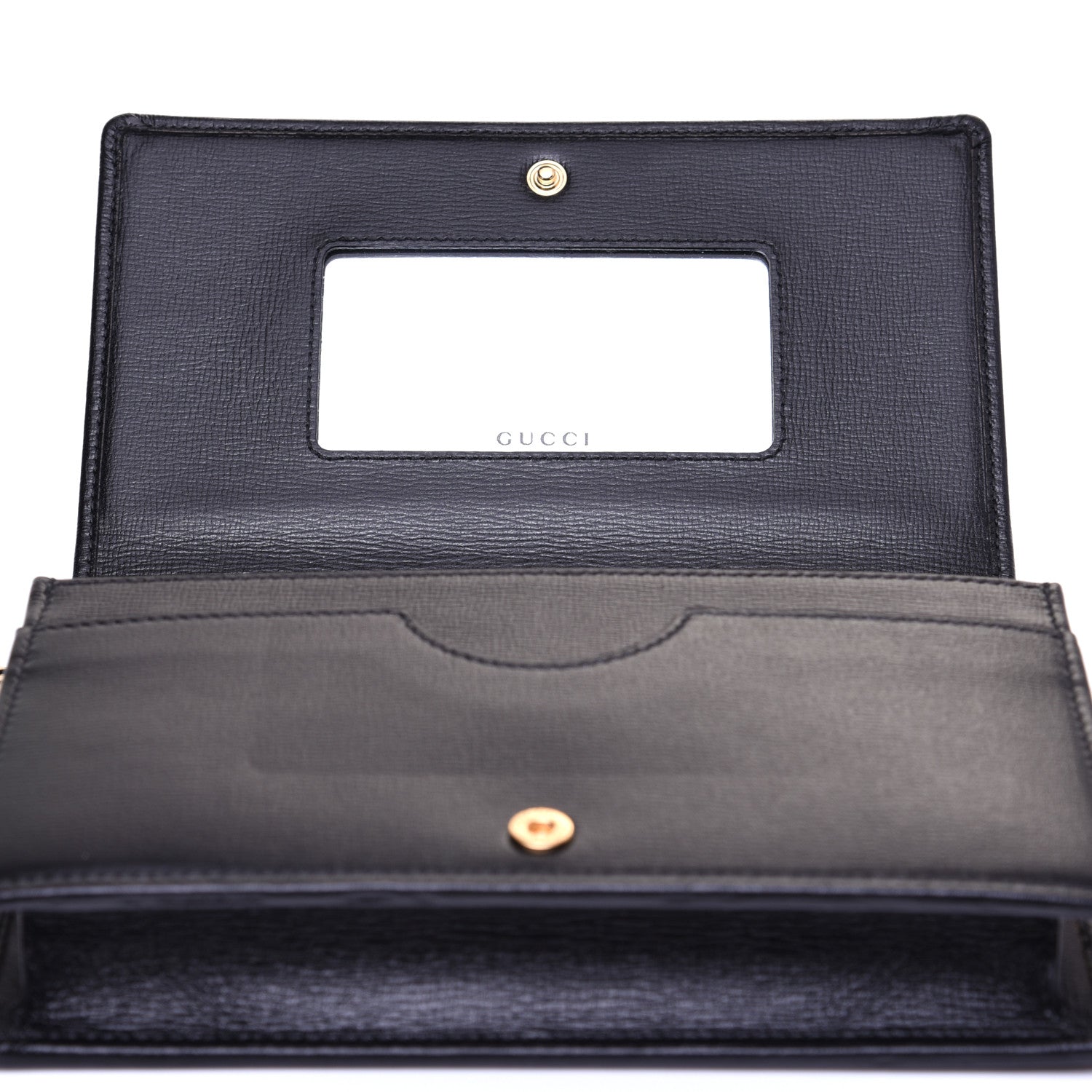 Gucci Azalea Calfskin Marina Chain Wallet Black 11 of 17