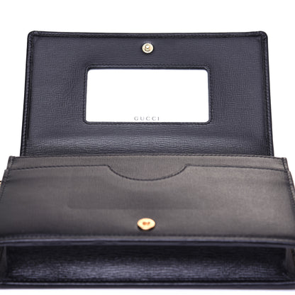 Gucci Azalea Calfskin Marina Chain Wallet Black 11 of 17