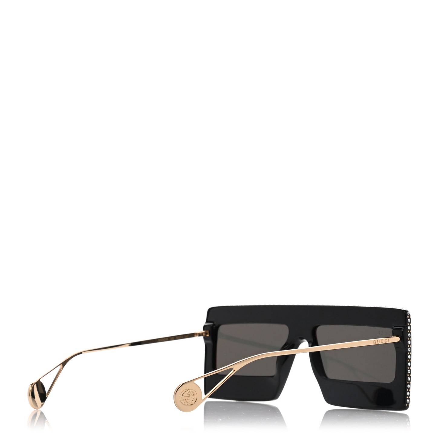 Acetate Crystal Mask-Frame Sunglasses GG0431S Black