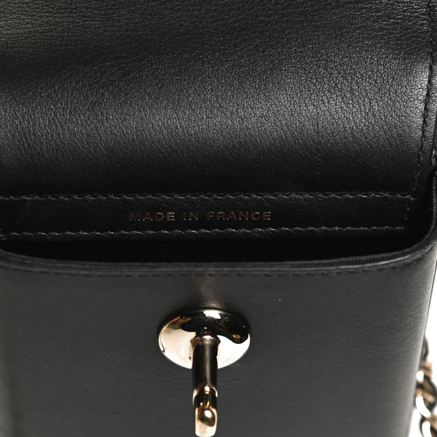 Chanel Calfskin Quilted CC Phone Holder Black 7 of 11