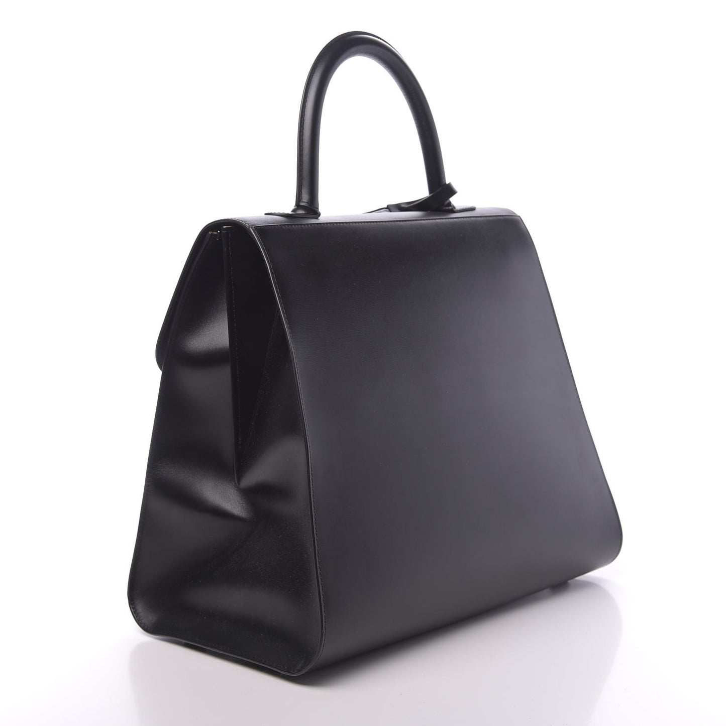 Calfskin GM L'Humour Brillant Satchel Black