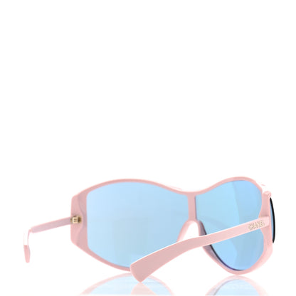 Chanel Acetate Mirror Shield Sunglasses 71475 Pink Blue 4 of 7