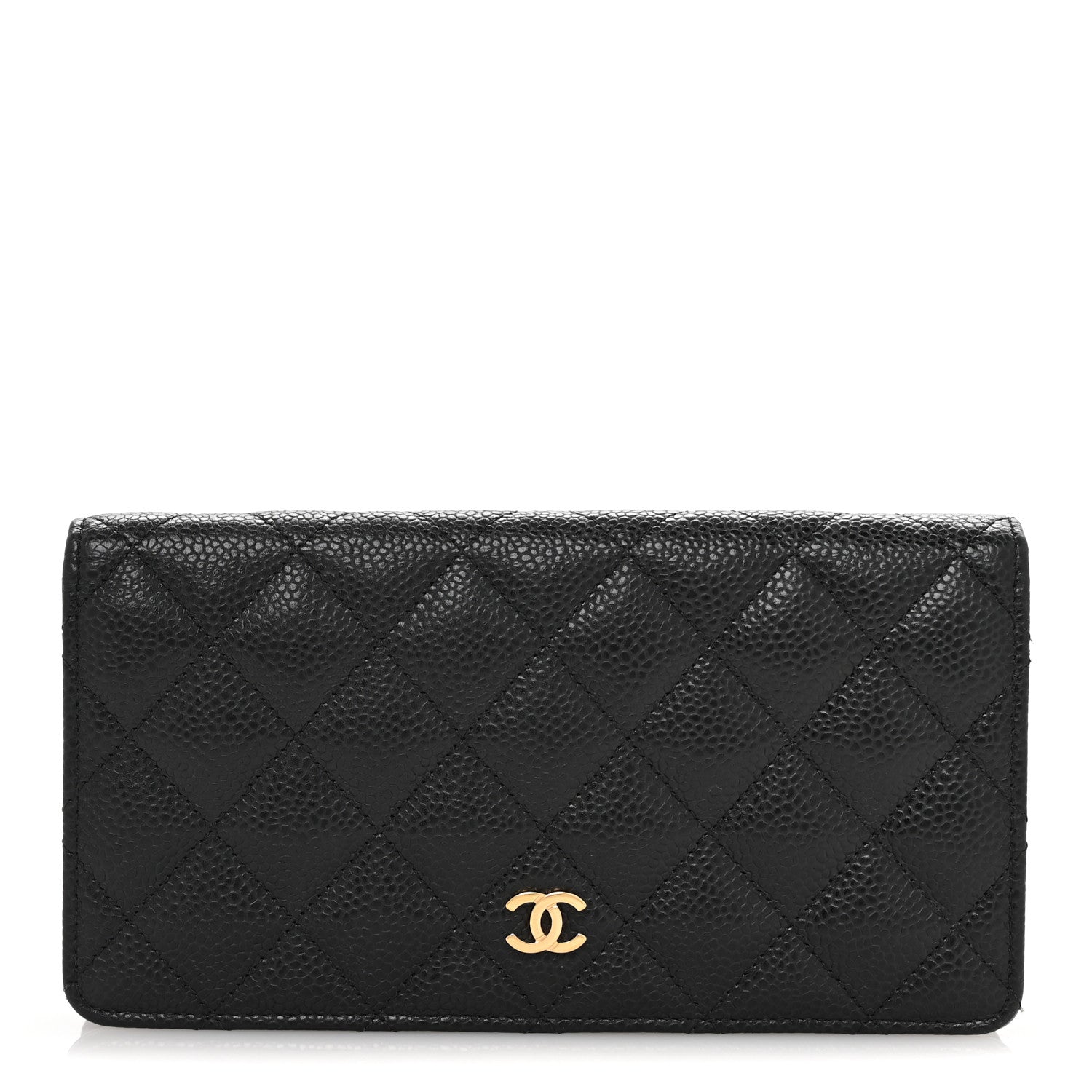 Chanel Caviar Quilted Yen Wallet Black 1 of 10