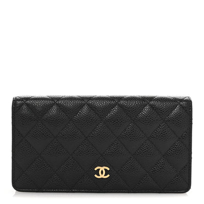 Chanel Caviar Quilted Yen Wallet Black 1 of 10