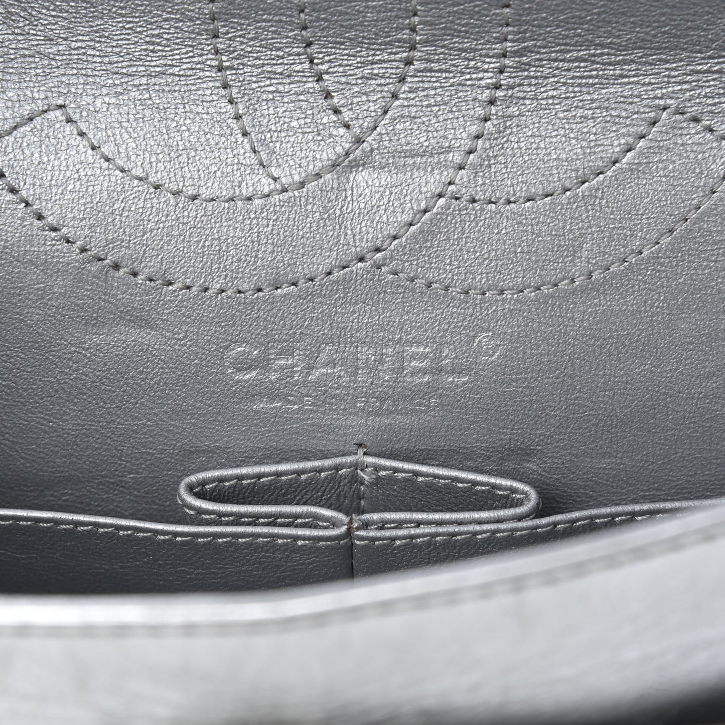 Metallic Aged Calfskin Quilted 2.55 Reissue 226 Flap Silver