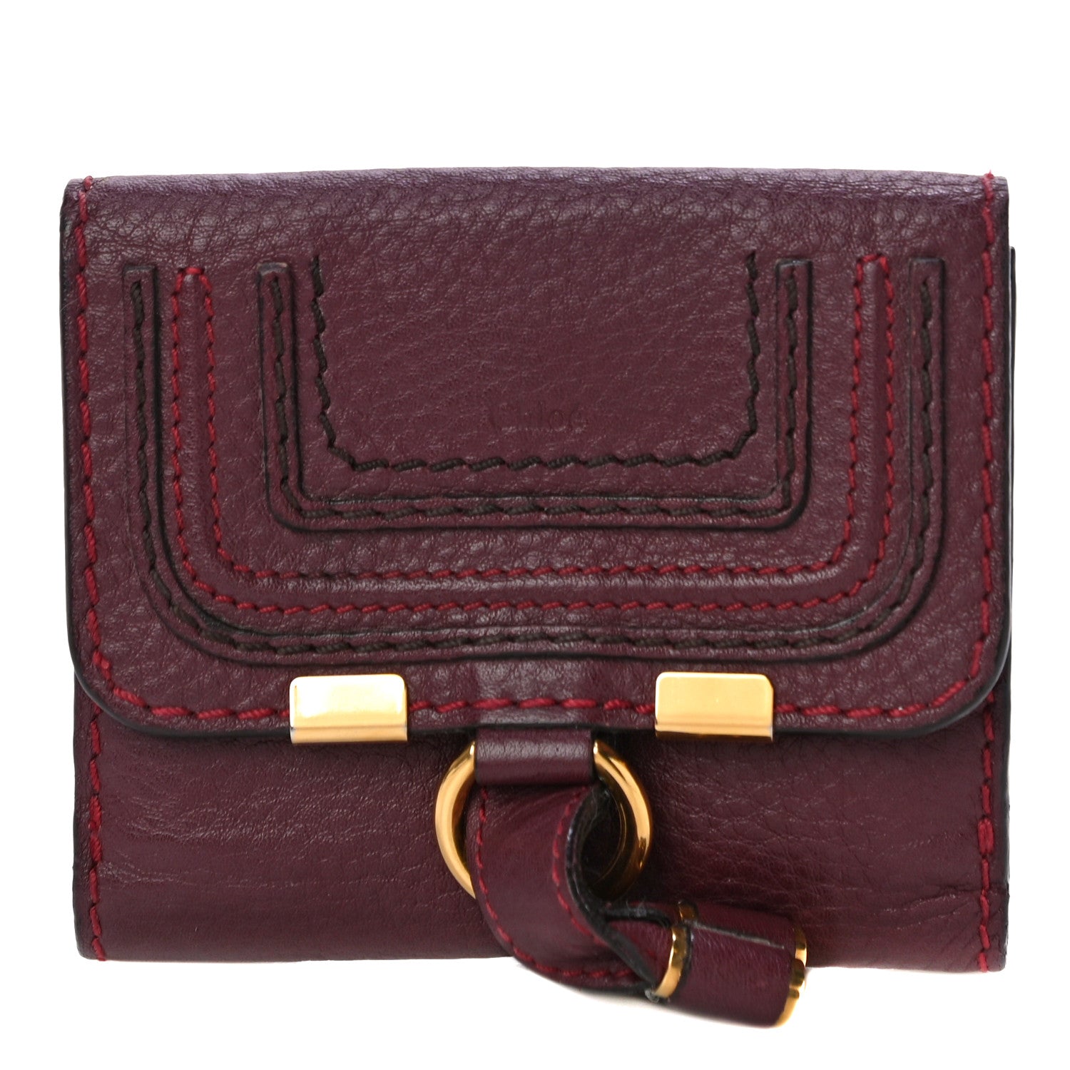 Chloe Grained Calfskin Marcie Square Wallet Intense Violine 1 of 11