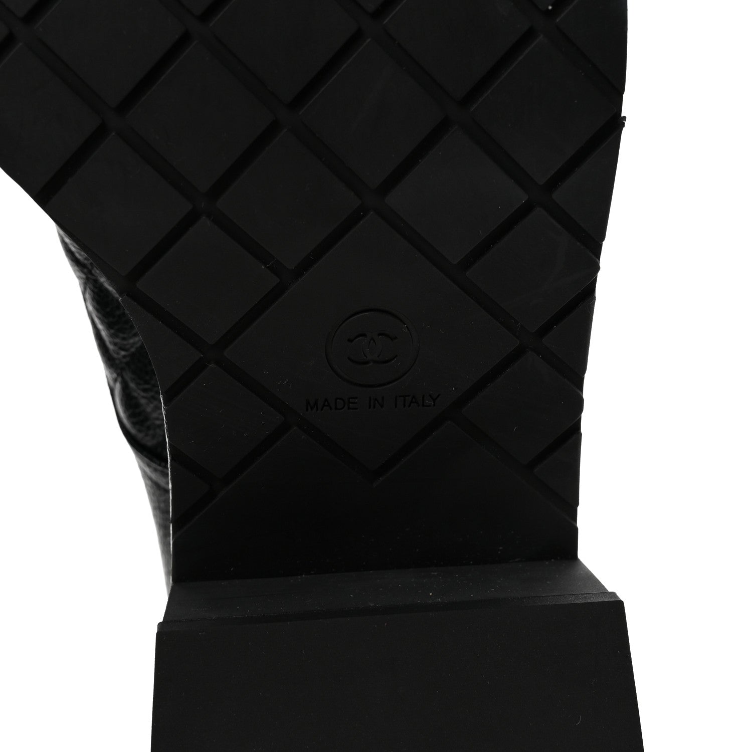 Chanel Pearly Calfskin Patent Calfskin Lace Up Combat Boots 41 Black 7 of 9
