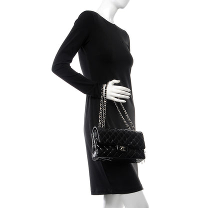 Chanel Patent Quilted Medium Double Flap Black 2 of 7