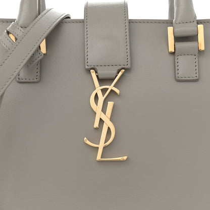 Saint Laurent Calfskin Small Monogram Cabas Fog 8 of 12