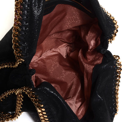 Stella McCartney Shaggy Deer Small Falabella Fold Over Tote Black 5 of 8