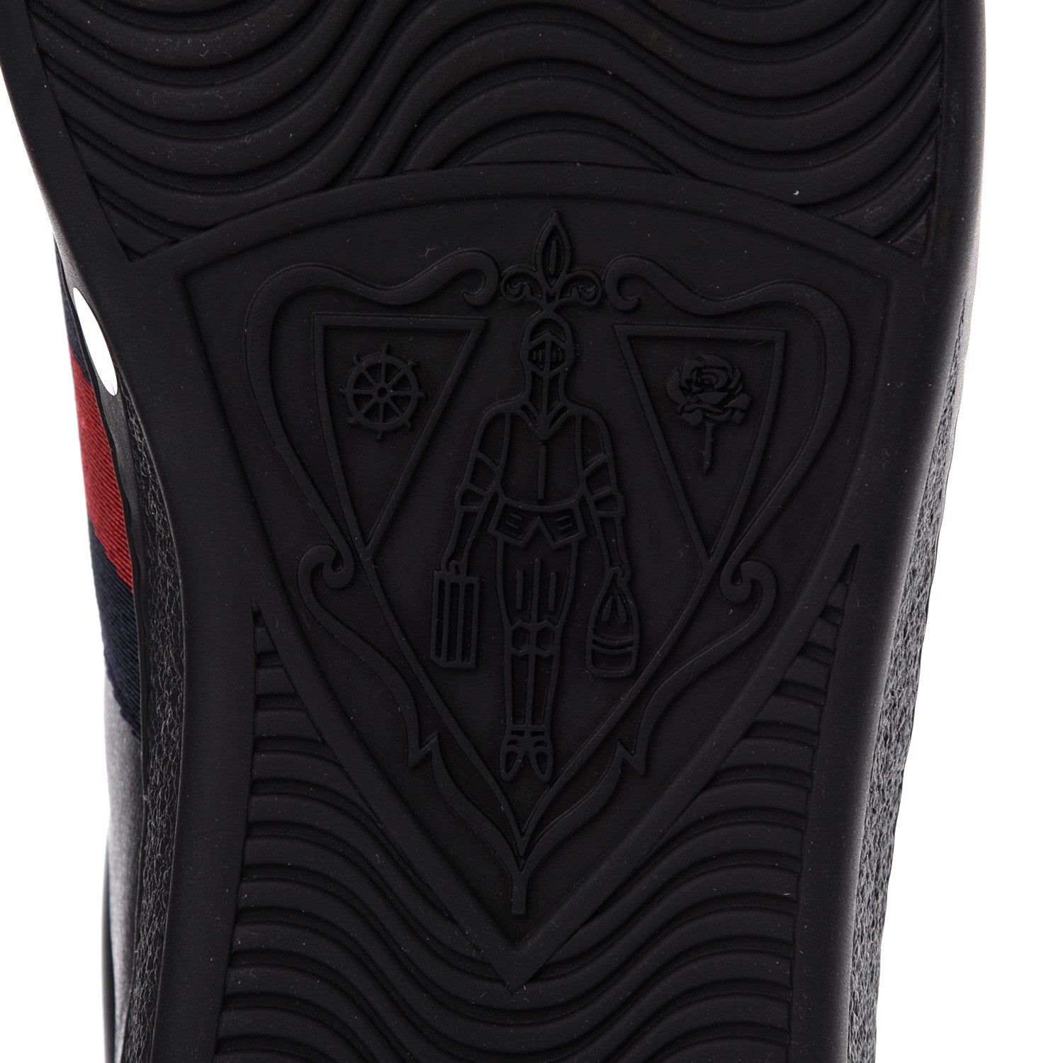 Gucci Calfskin Miro Soft Web Bee Embroidered Mens Ace High Top Sneakers 9.5 Black 7 of 10