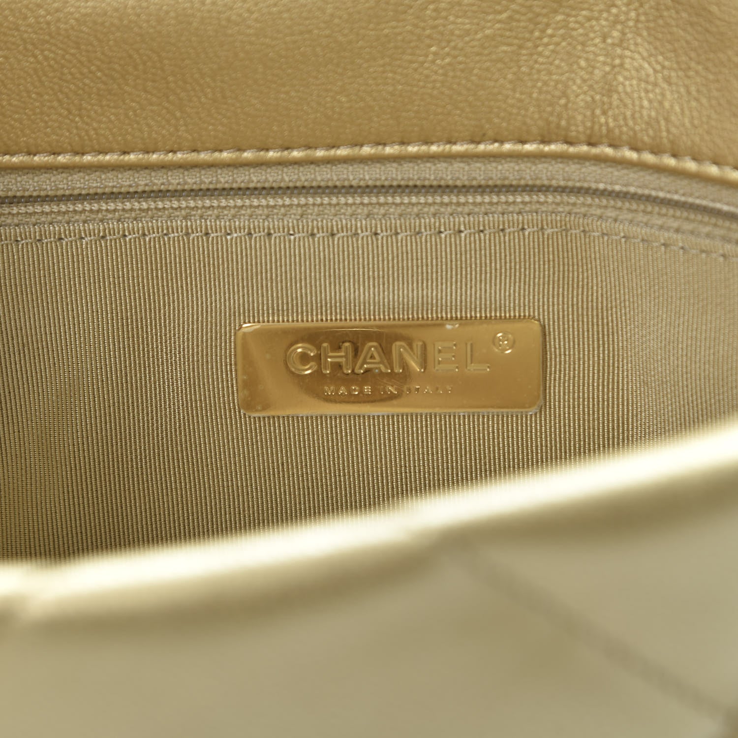 Chanel Metallic Goatskin Quilted Medium 19 Flap Gold 7 of 10