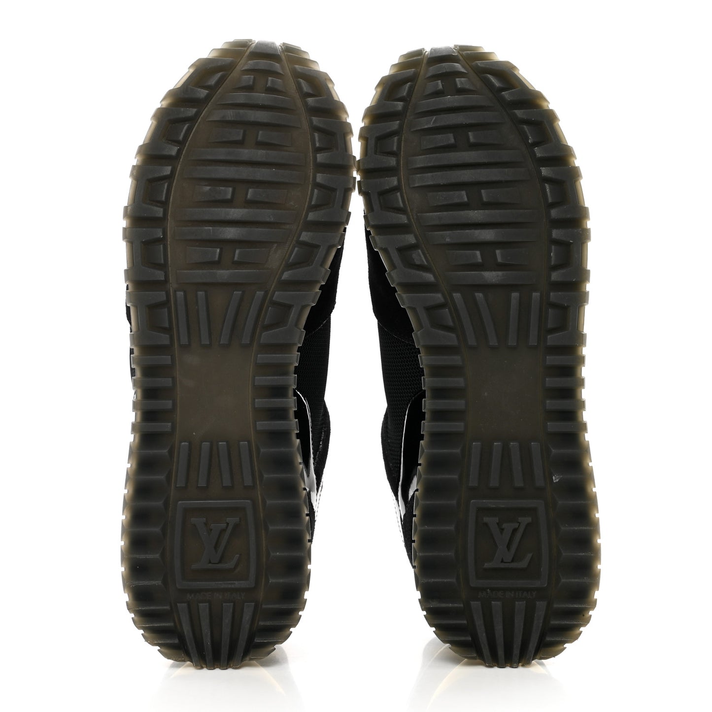 Suede Monogram Run Away Sneakers 38.5 Black