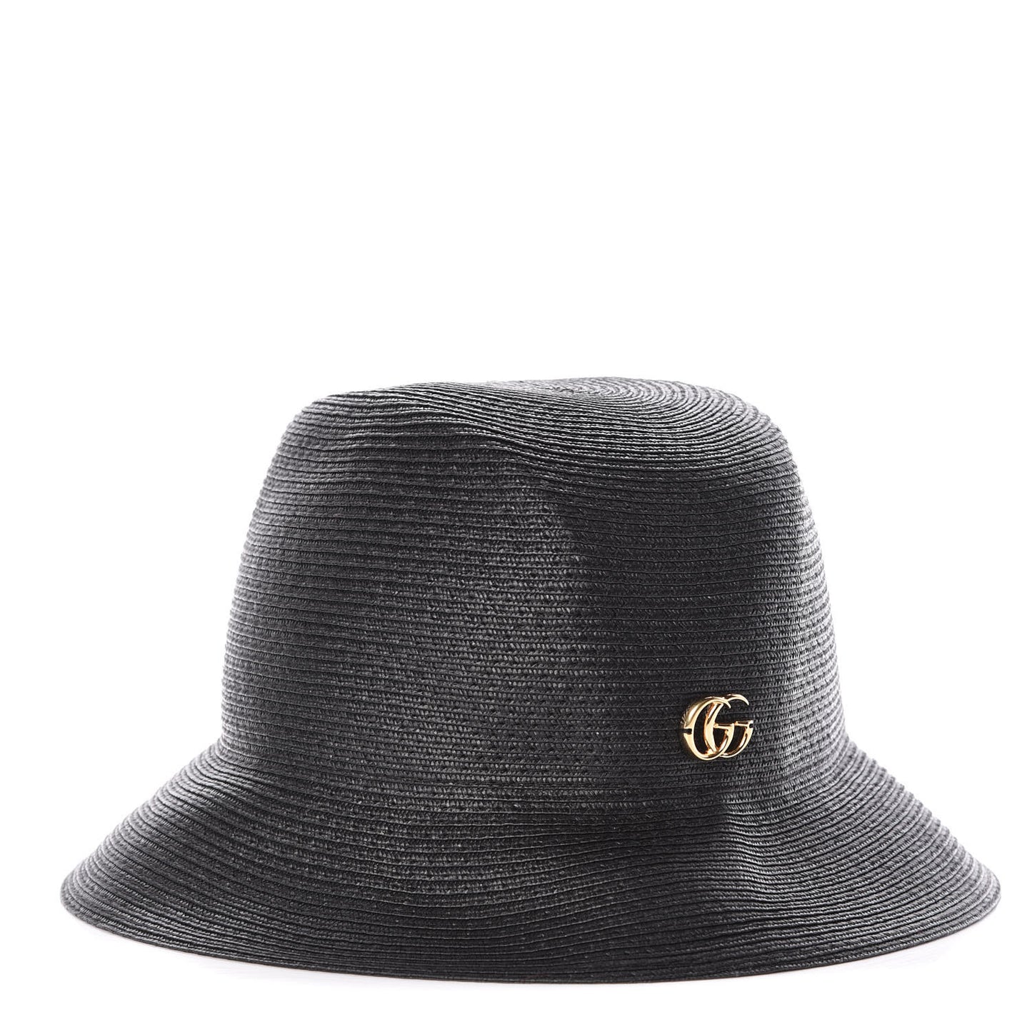 Raffia Double G Hat S Black