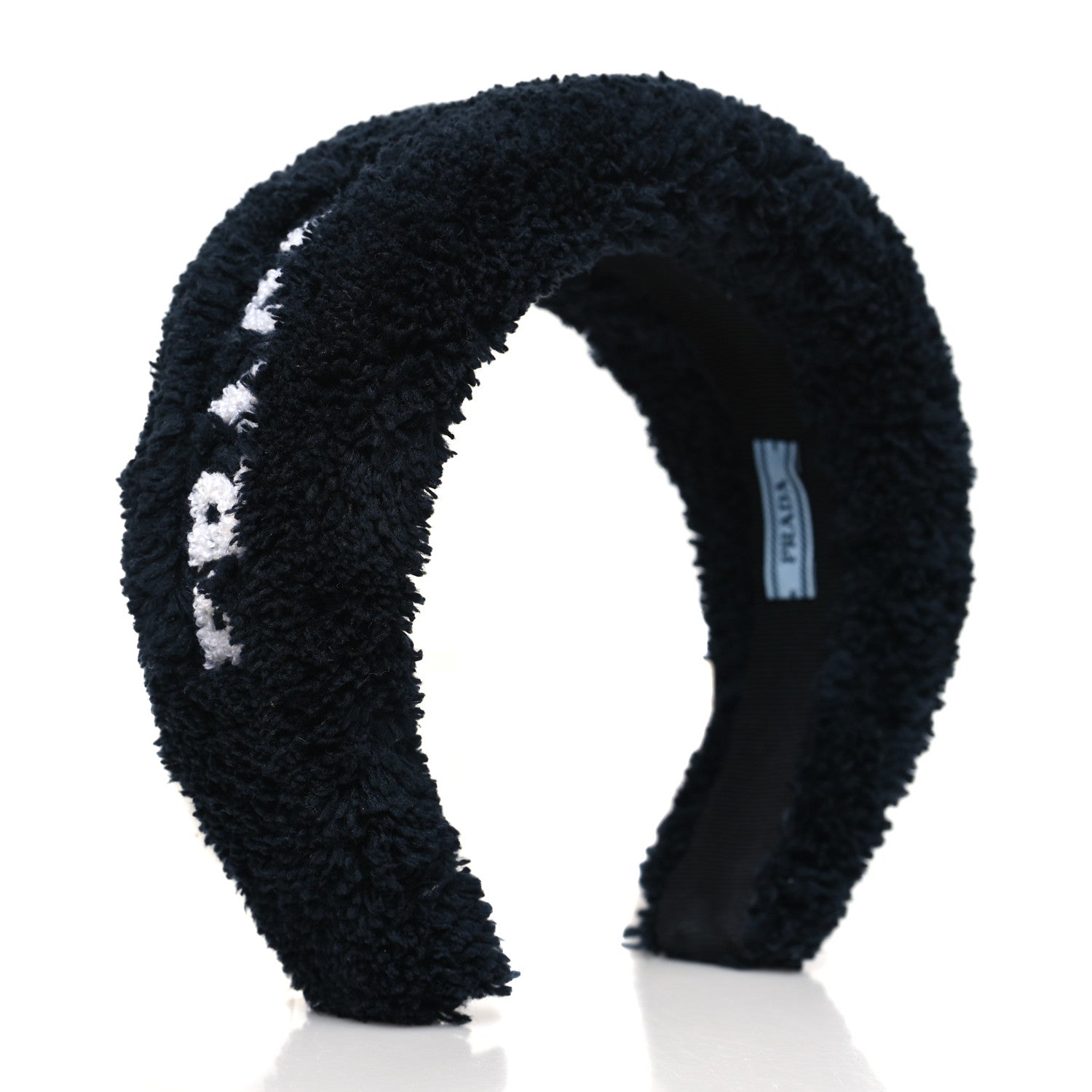 Prada Terrycloth Logo Headband Black White 2 of 6