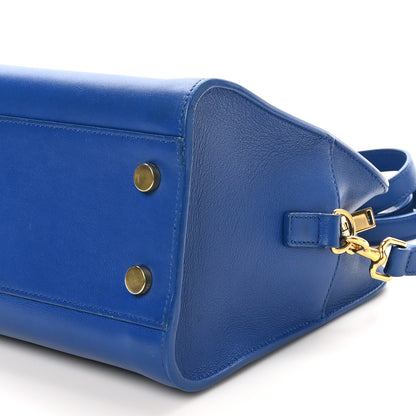 Saint Laurent Calfskin Monogram Baby Cabas Blue 9 of 11