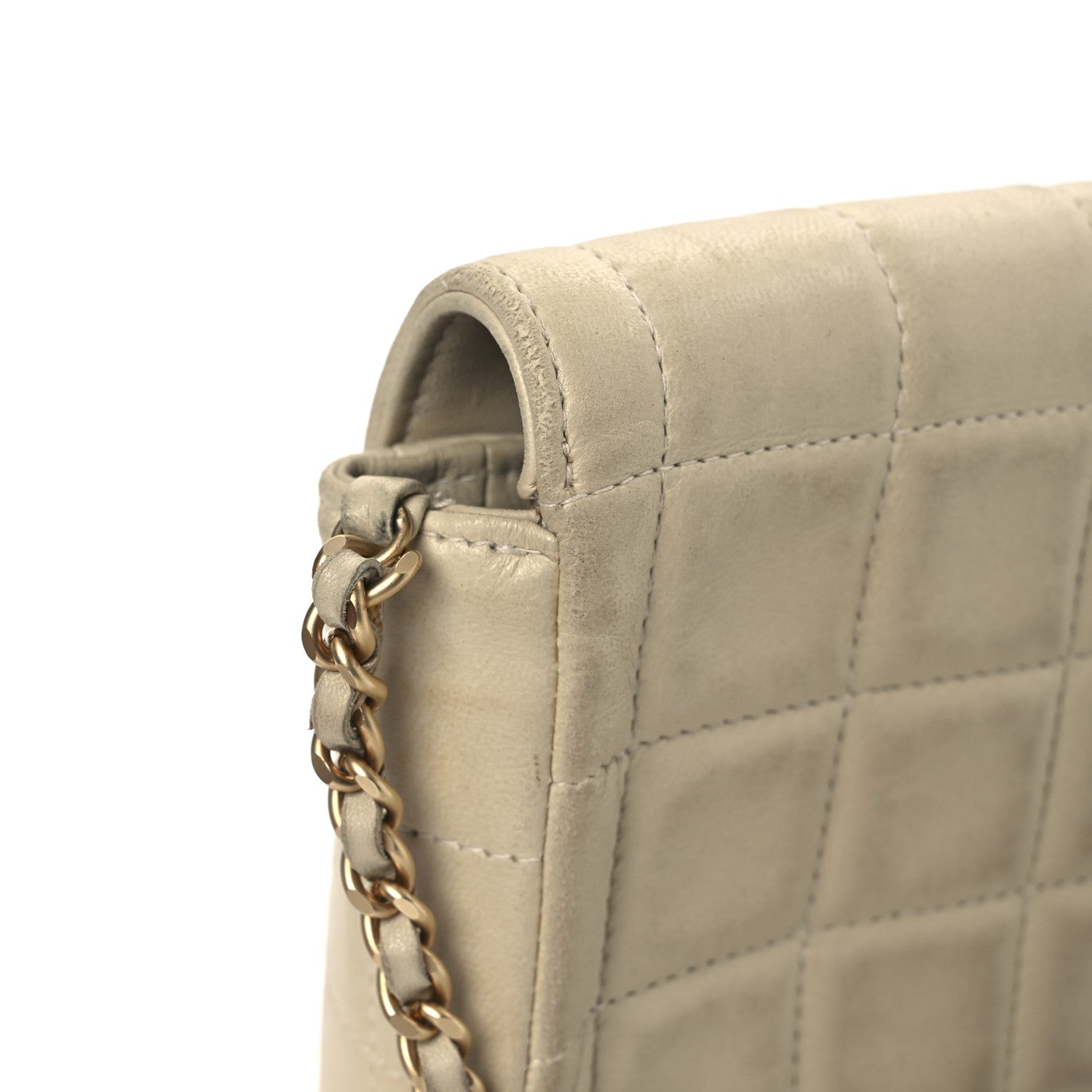 Chanel Lambskin East West Chocolate Bar Flap Ivory 16 of 16