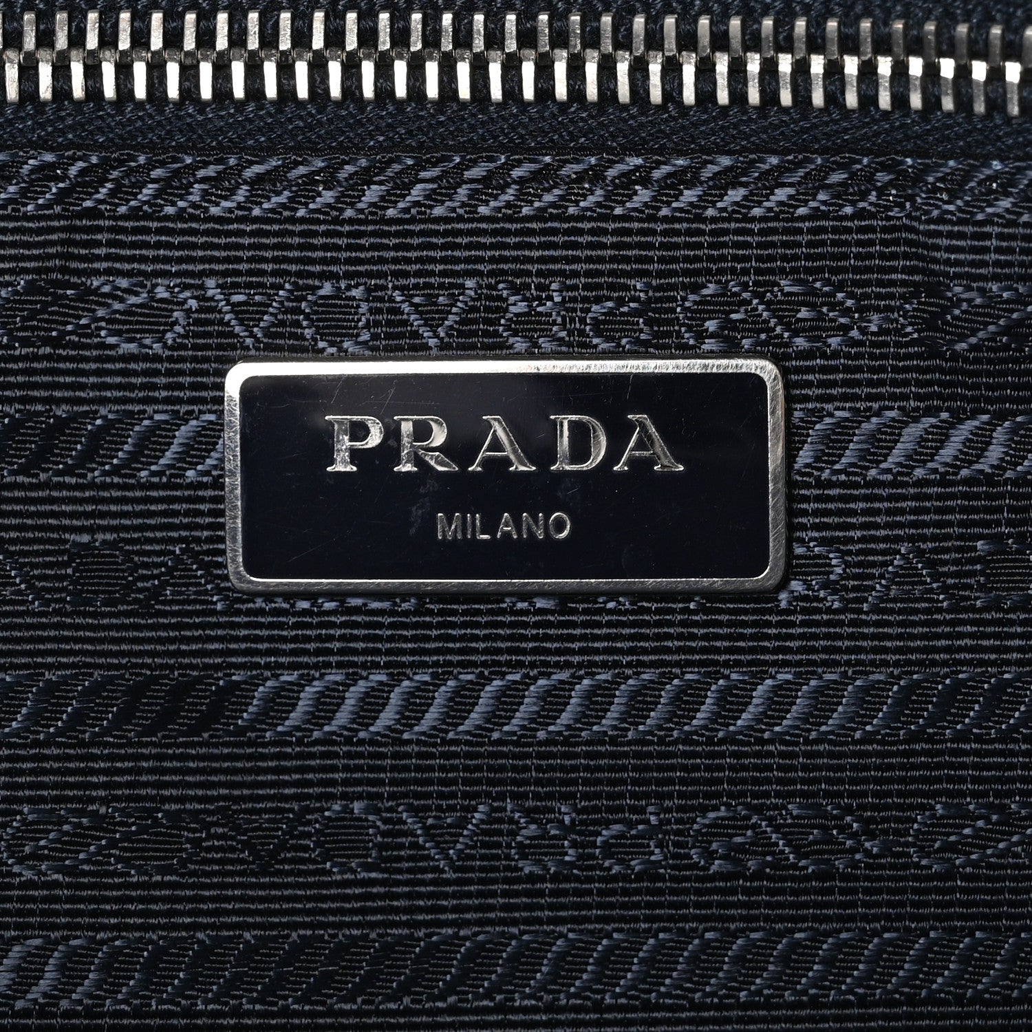 Prada Saffiano Cuir Travel Front Zip Pocket Briefcase Baltico 6 of 10