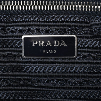 Prada Saffiano Cuir Travel Front Zip Pocket Briefcase Baltico 6 of 10