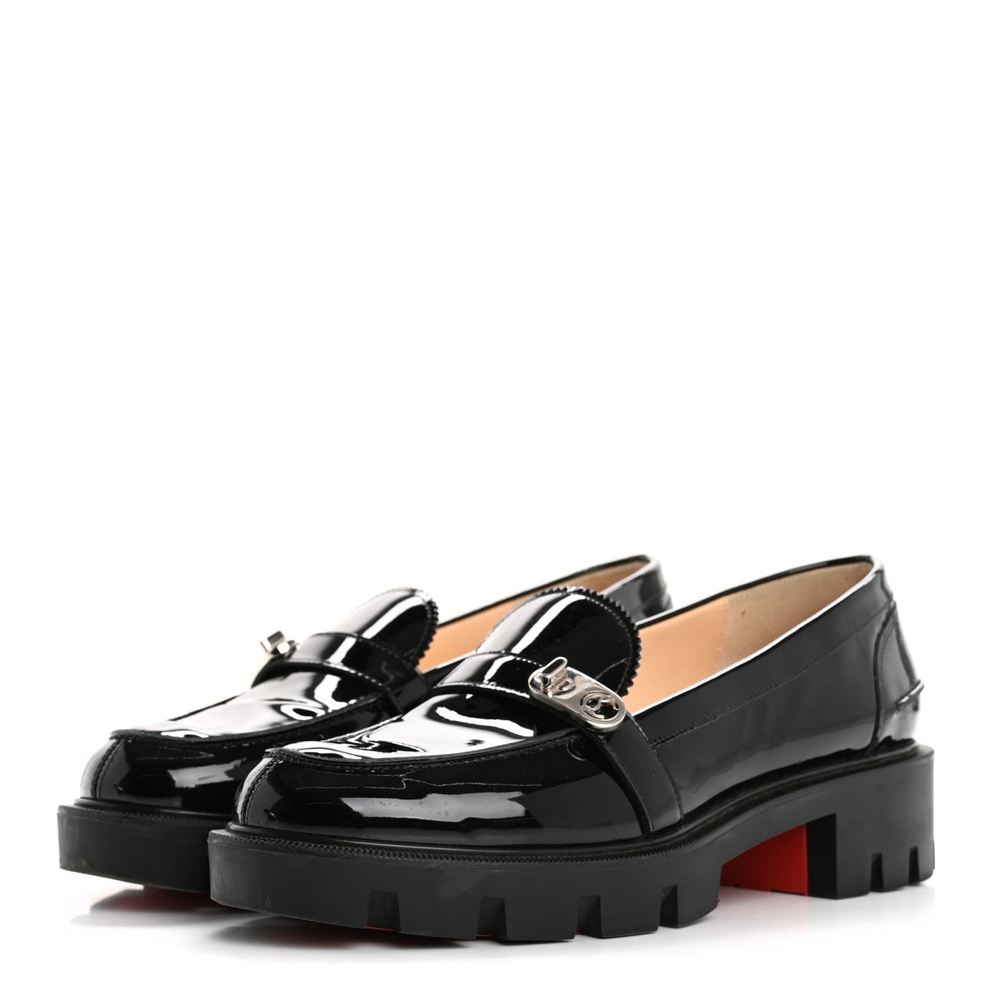 Patent Lock Woody Loafers 36.5 Black
