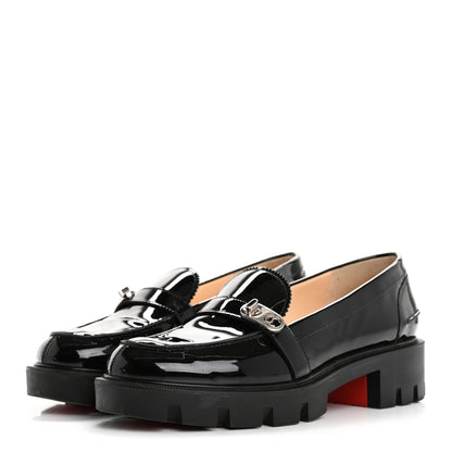 Christian Louboutin Patent Lock Woody Loafers 36.5 Black 4 of 14