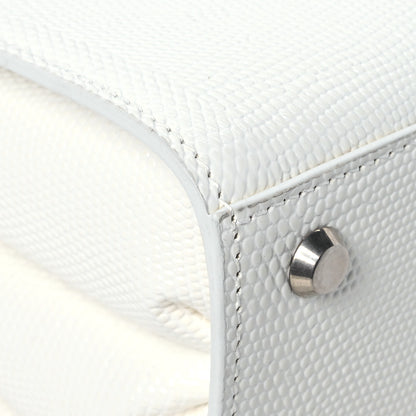 Balenciaga Patent Calfskin Lizard Embossed Medium Ghost Shoulder Bag Optic White 9 of 14