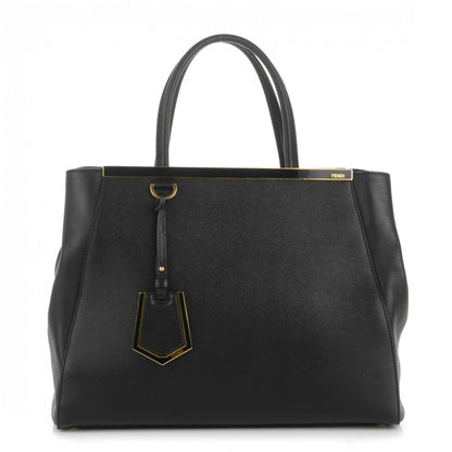 Fendi Vitello Elite Regular 2Jours Tote Caffe Noir 1 of 7