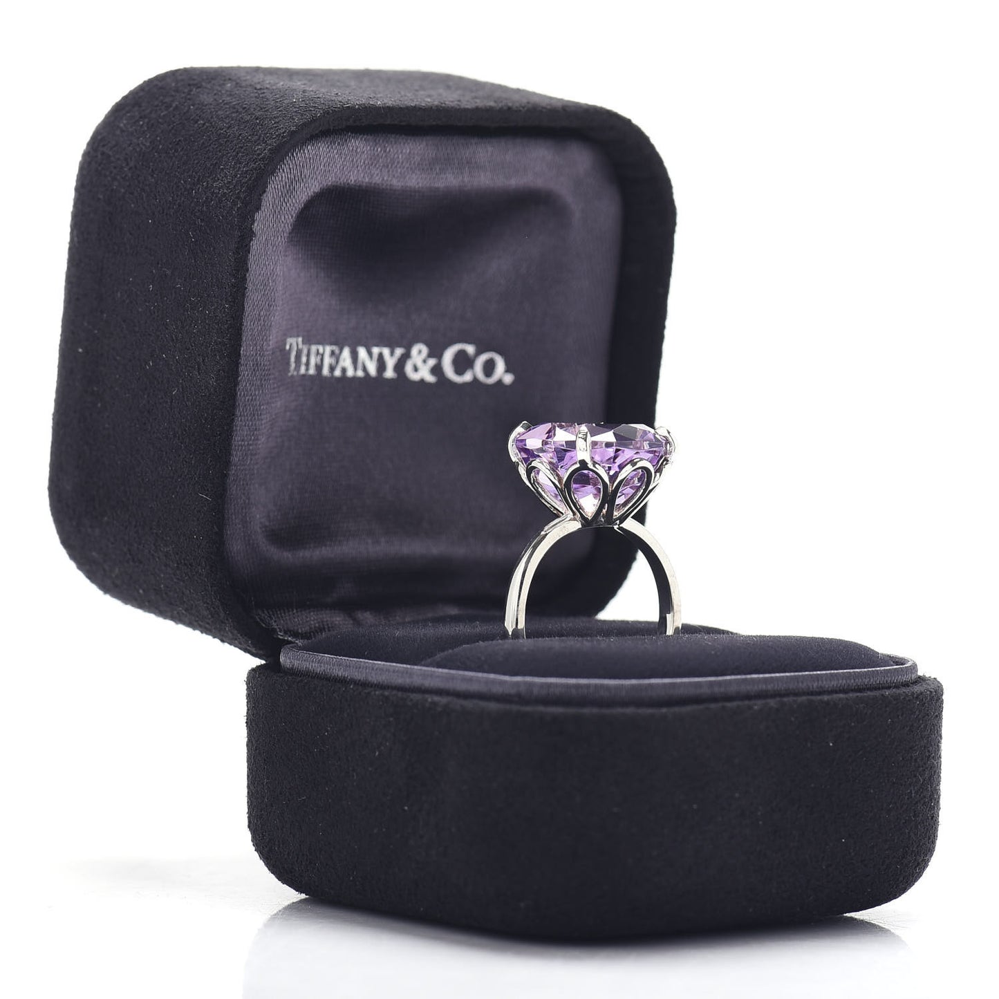 Sterling Silver Amethyst Sparklers Octagonal Cocktail Ring 49 5
