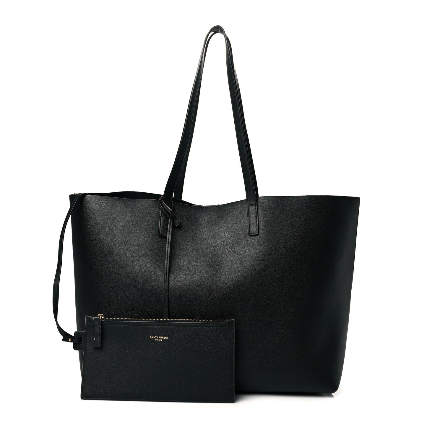 Calfskin Large Shopping Tote Black