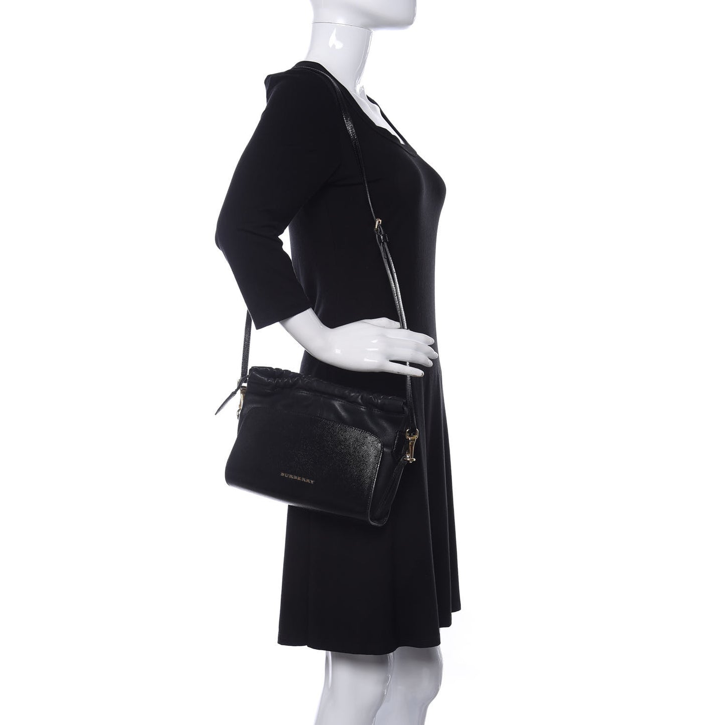 Patent Grained Calfskin Little Crush Black