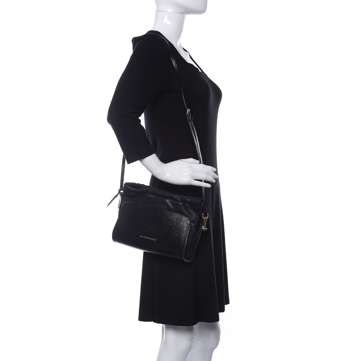 Burberry Patent Grained Calfskin Little Crush Black 2 of 13
