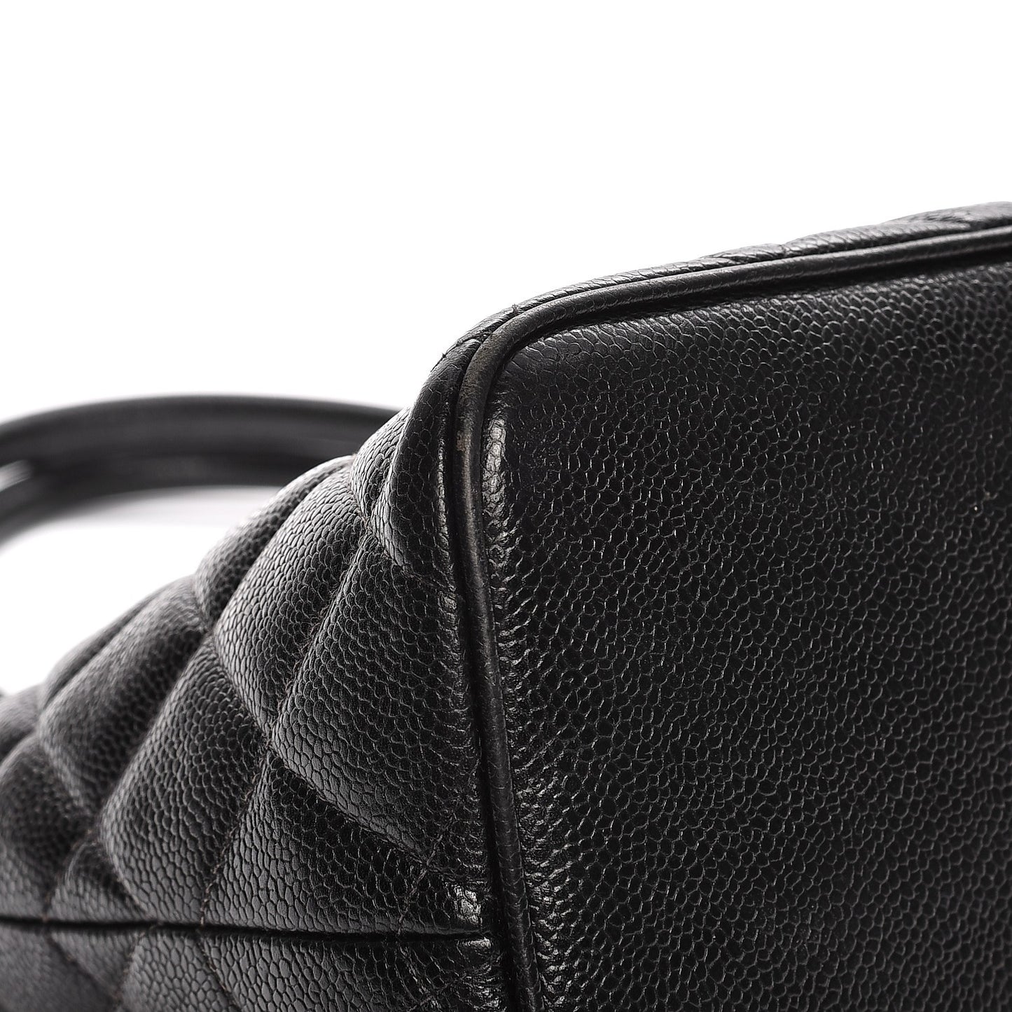 Caviar Quilted Medallion Tote Black