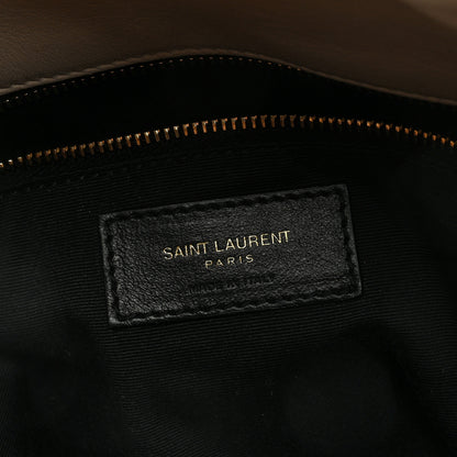 Saint Laurent Lambskin Quilted Medium Loulou Puffer Monogram Chain Satchel Crema Soft 6 of 8