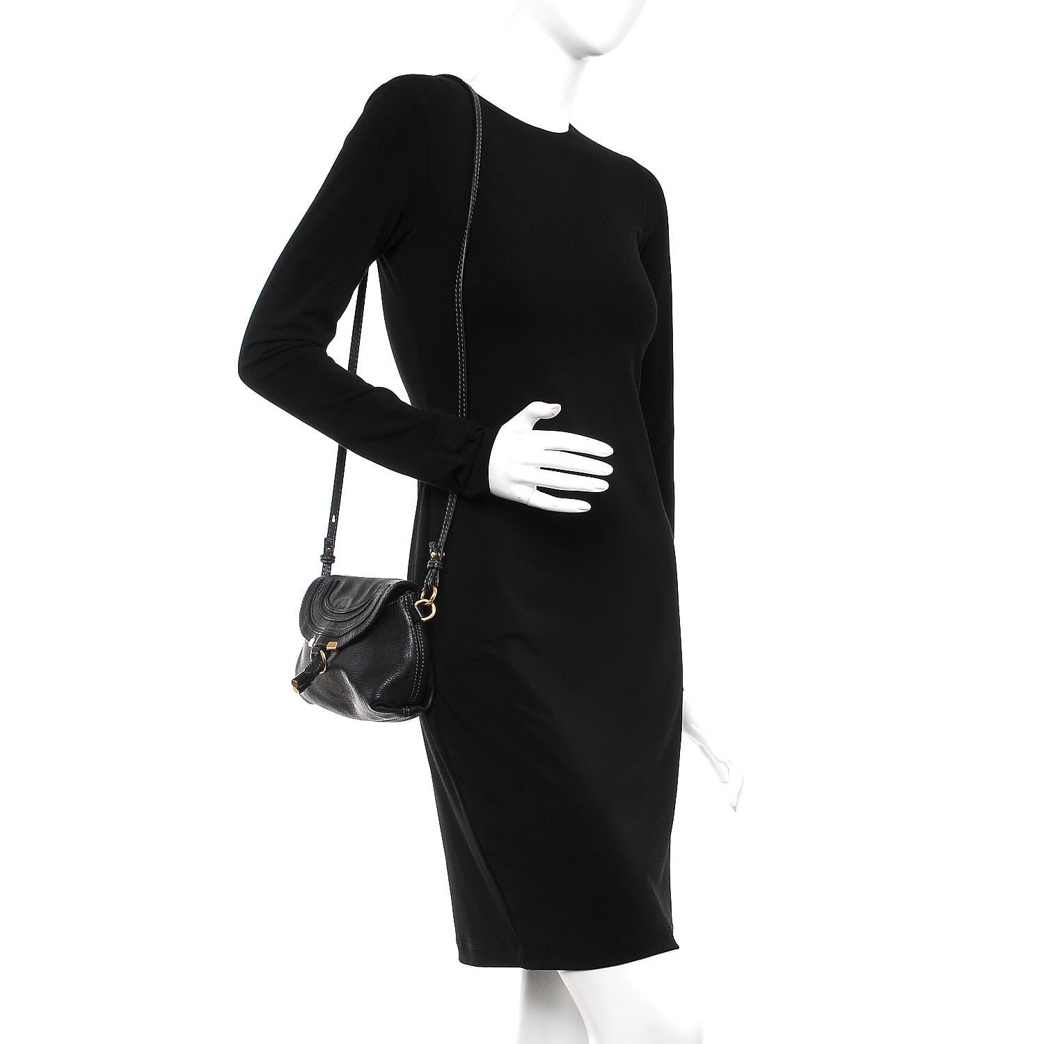 Chloe Calfskin Marcie Pochette Crossbody Bag Black 2 of 9