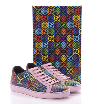 Gucci GG Supreme Monogram Psychedelic Womens Ace Sneakers 36.5 Black Multicolor Sugar Pink 8 of 8