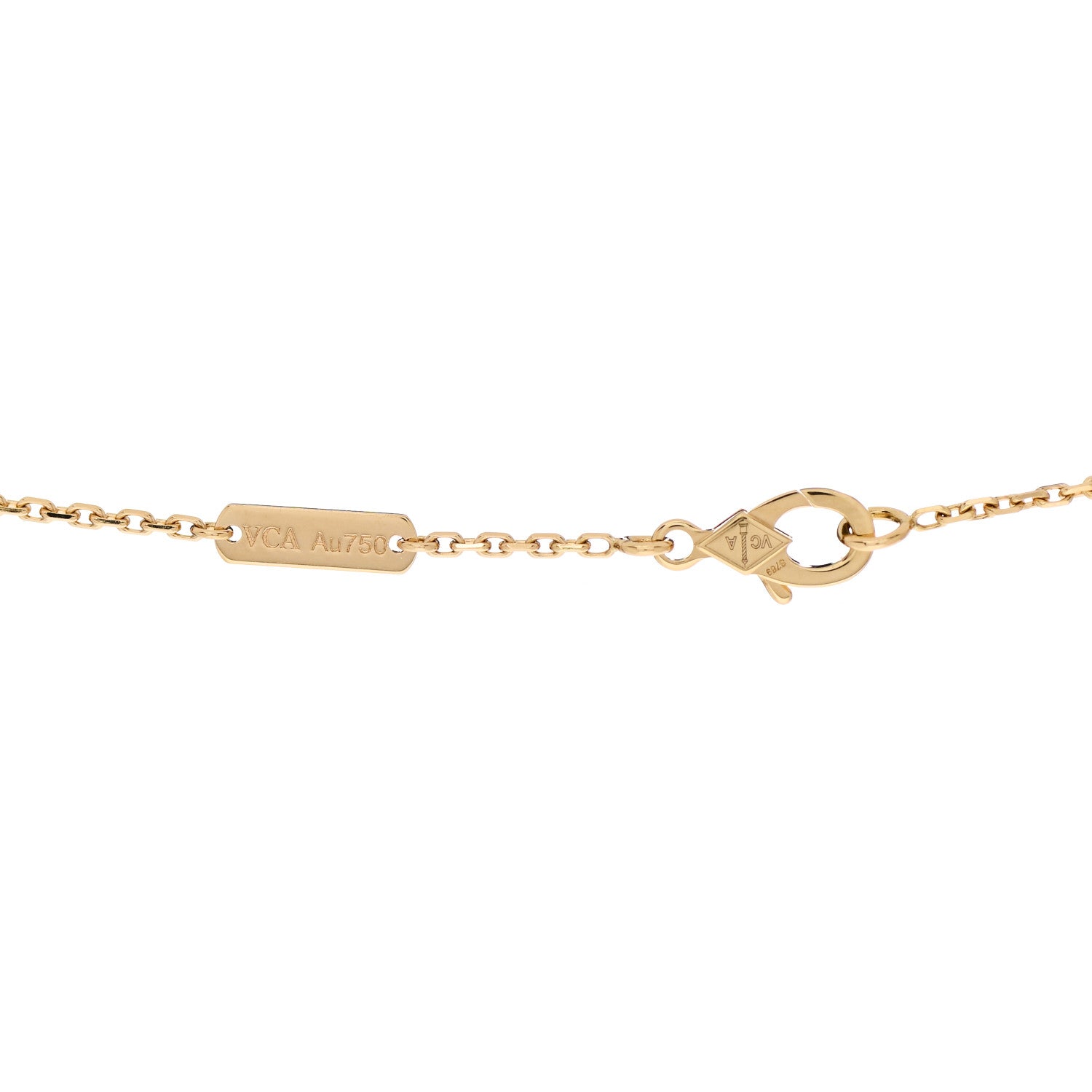 Van Cleef & Arpels 18K Yellow Gold Black Onyx Vintage Alhambra Pendant Necklace 4 of 5