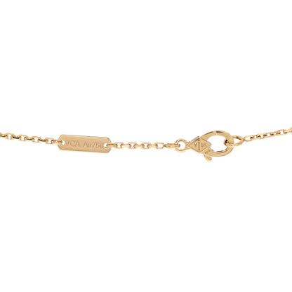 Van Cleef & Arpels 18K Yellow Gold Black Onyx Vintage Alhambra Pendant Necklace 4 of 5