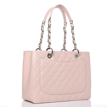 Chanel Caviar Quilted Grand Shopping Tote GST Light Pink 3 of 8