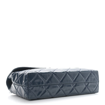 Chanel Vinyl Quilted In the Business Flap Bag Navy Blue 4 of 12