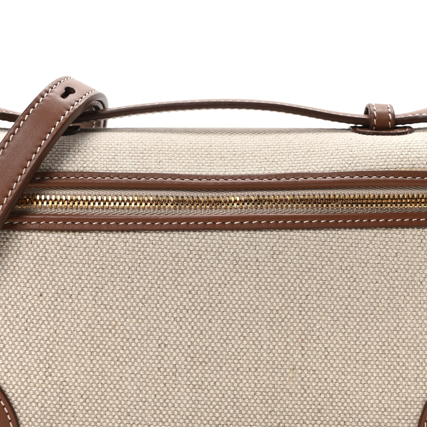 Cotton Linen L19 Extra Pocket Pouch Natural Caramel Sugar