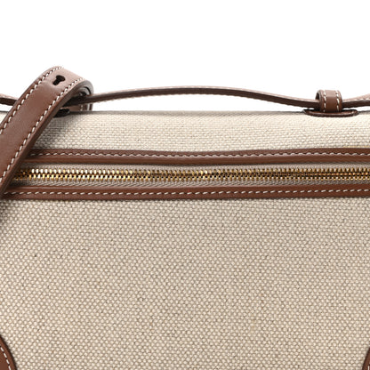 Loro Piana Cotton Linen L19 Extra Pocket Pouch Natural Caramel Sugar 7 of 9