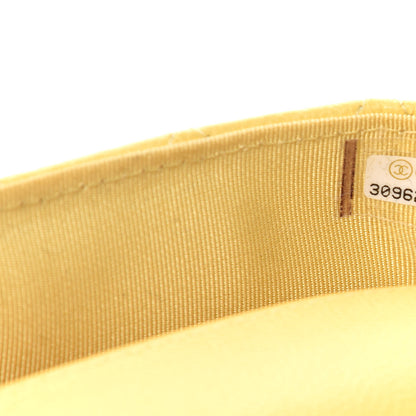 Chanel Caviar Quilted Glasses Case With Chain Yellow 10 of 11