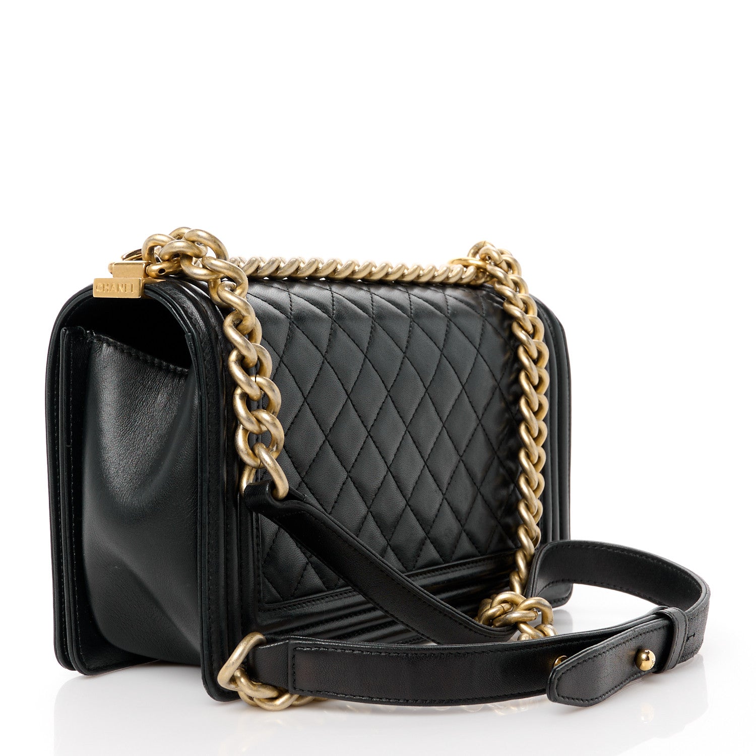 Chanel Lambskin Quilted Medium Boy Flap Black 3 of 10