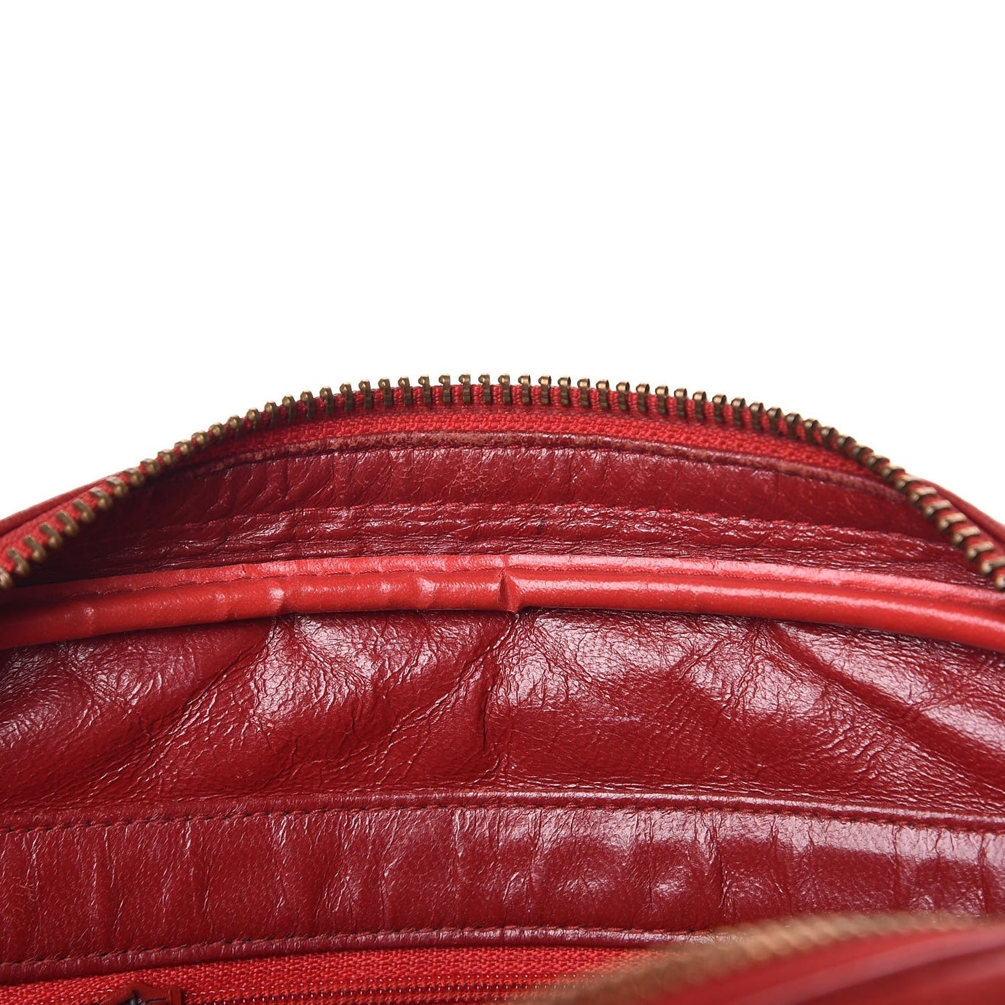 Lambskin Quilted Camera Case Red