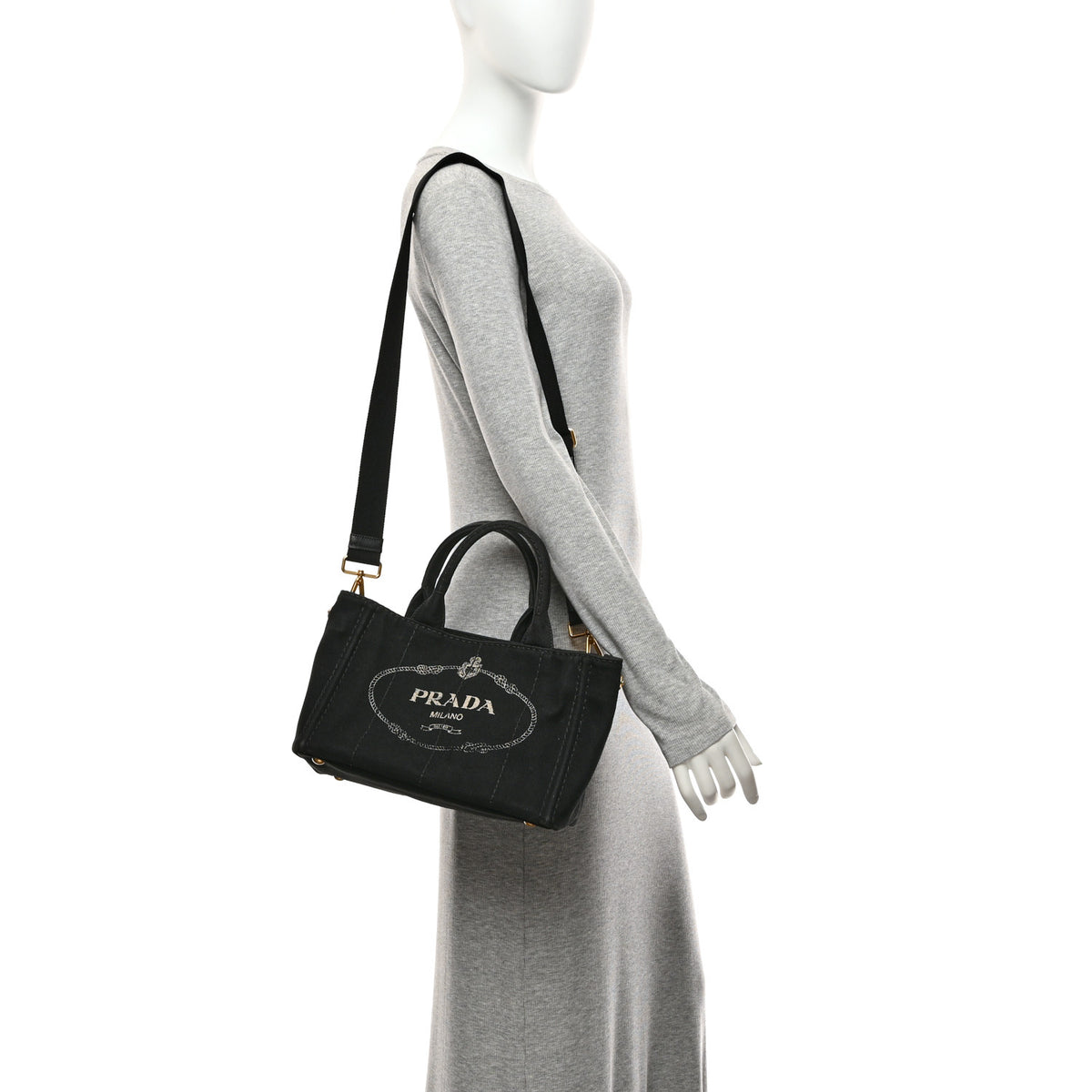 Canapa Small Logo Tote Black