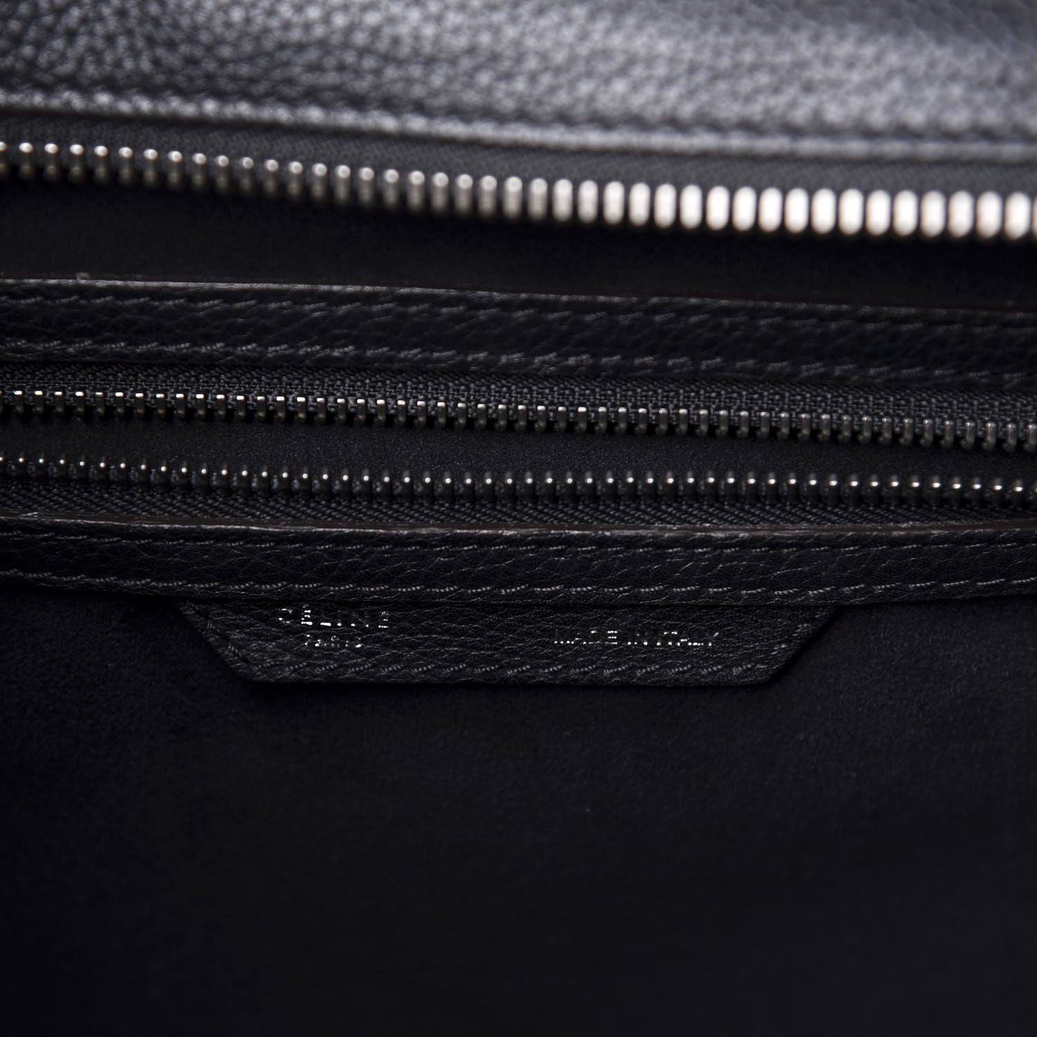 Celine Drummed Calfskin Mini Luggage Black 8 of 10
