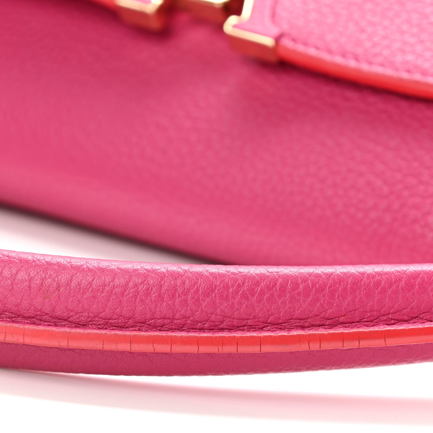 Louis Vuitton Taurillon Capucines MM Hibiscus Flamingo 10 of 12